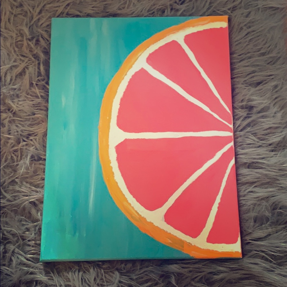 a grapefruit painting